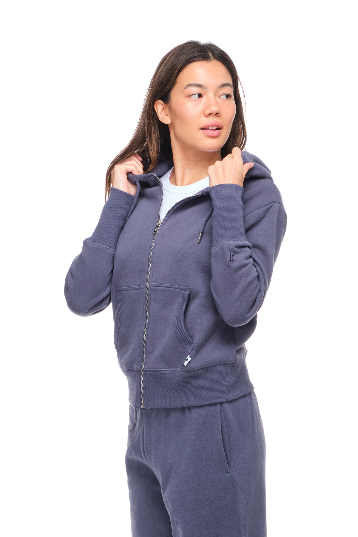 Kaia - Relaxed Crop Zip Hoodie