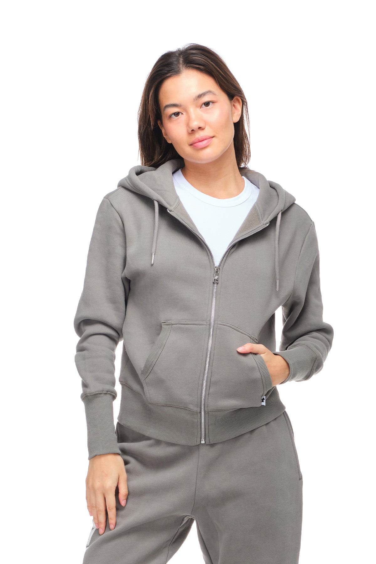 Kaia - Relaxed Crop Zip Hoodie