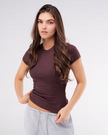 Elle - Fitted Short Sleeve Top