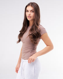 Elle - Fitted Short Sleeve Top