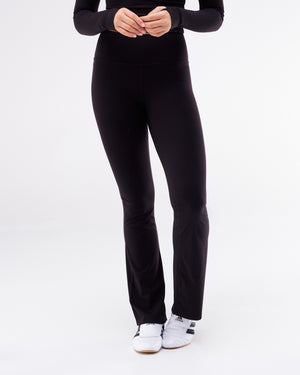 Ocean - Fitted Wide-Leg Pants with V-Back Waistband