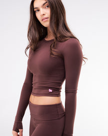 Emery - Fitted Crew Neck Long Sleeve Top