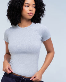 Elle - Fitted Short Sleeve Top