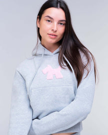 Emely Relaxed Fit Pullover Hoodie in Grey Mix - front