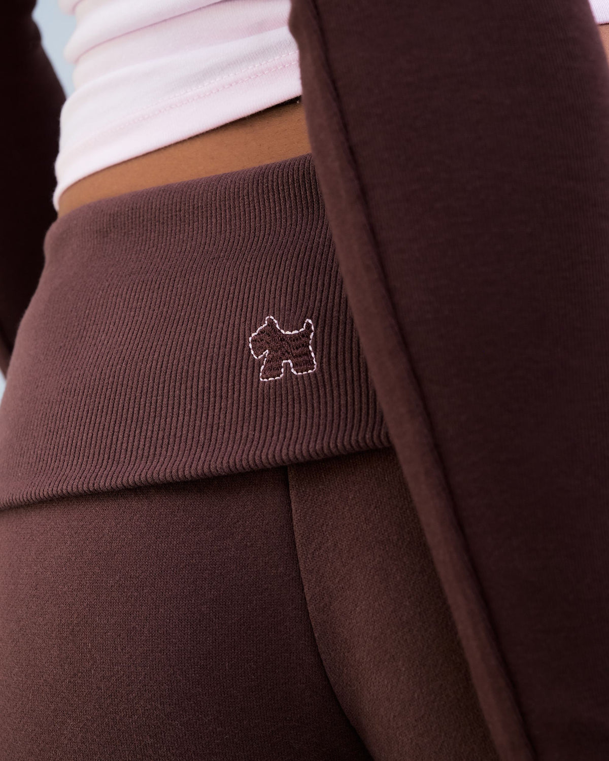 Naya - Low-Rise Loose Fit Pants with Fold-over Waistband