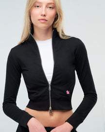 Kyla - Fitted Cropped Zip-up Long Sleeves