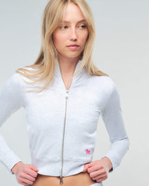 Kyla - Fitted Cropped Zip-up Long Sleeves