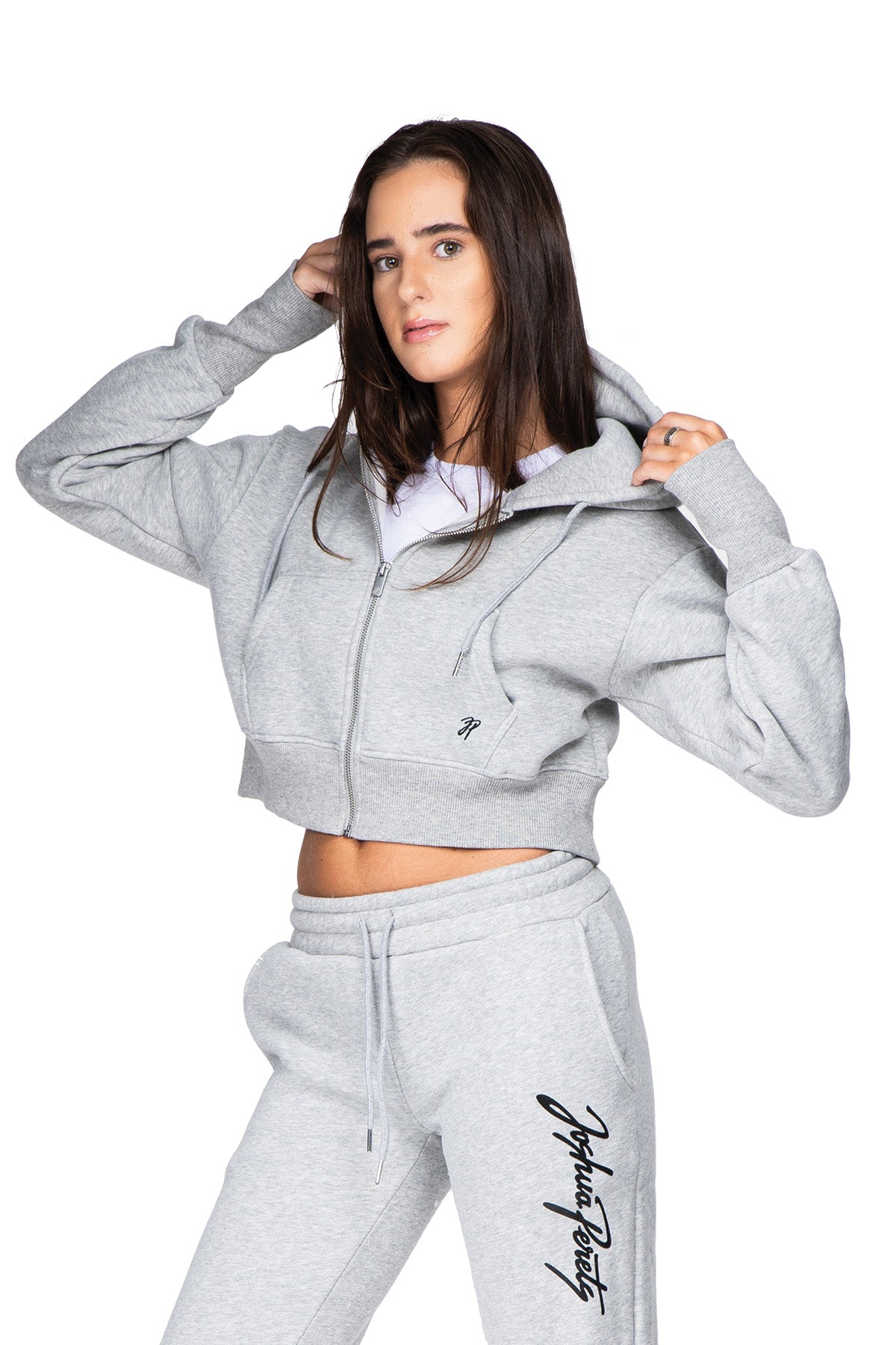 Liora - Relaxed Fit Cropped Zip-Up Hoodie