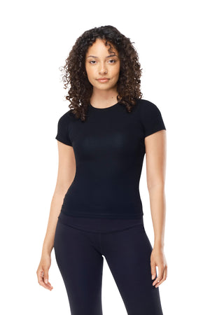 Elle - Fitted Short Sleeve Top