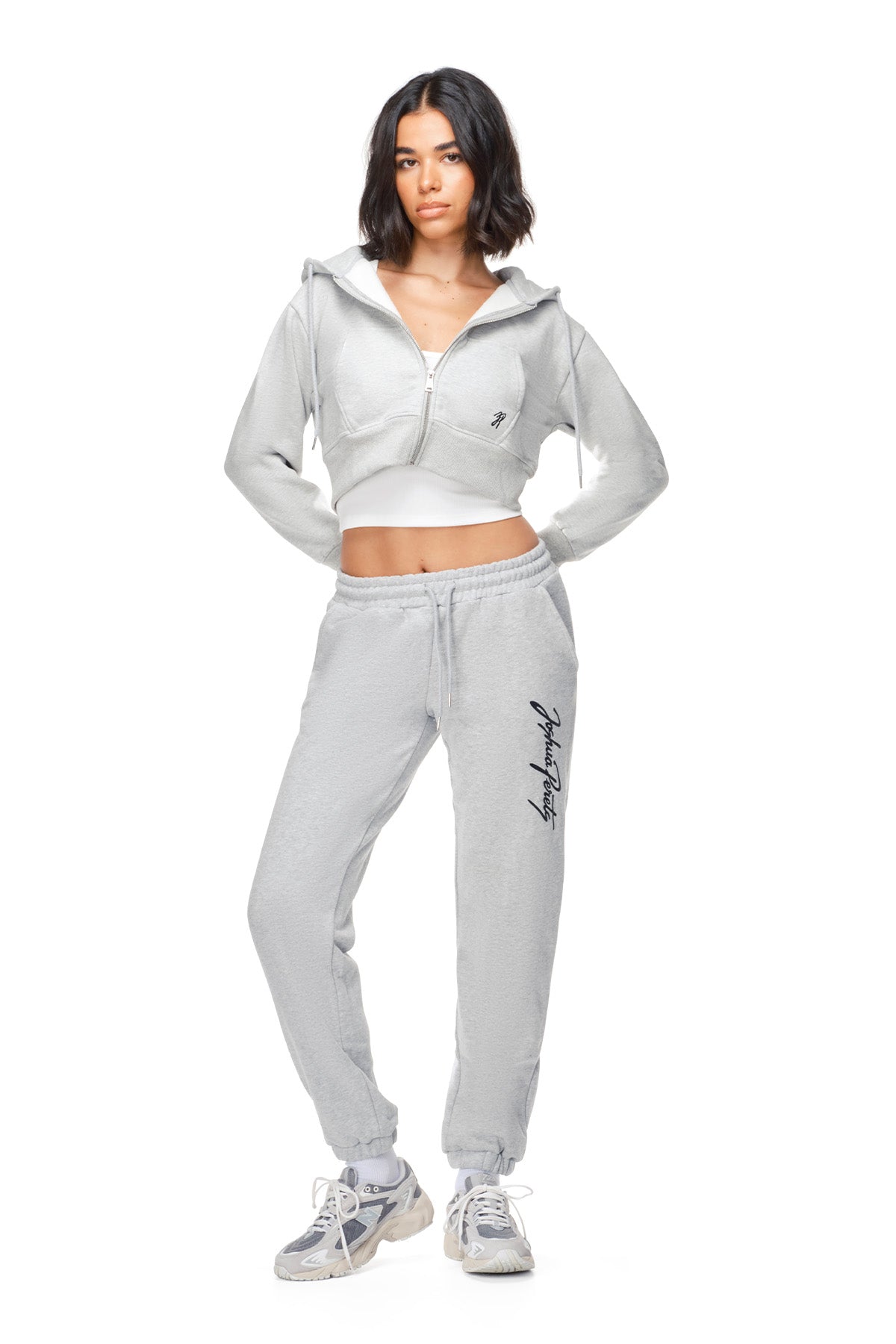 Liora - Relaxed Fit Cropped Zip-Up Hoodie