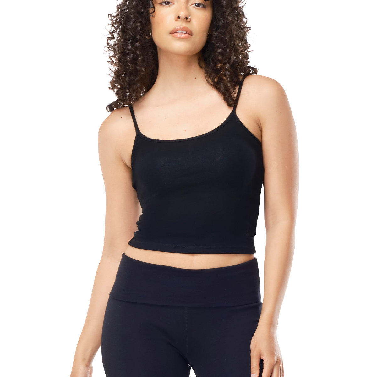 Lola - Fitted String Camisole - Cotton Micro-Rib