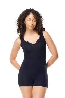 Nada - Fitted Tank Bodysuit - Cotton Micro-Rib