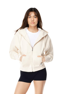 Paula - Semi Fitted Crop Zip Hoodie