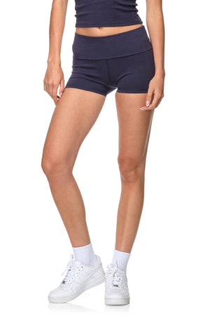 Emmett - Fitted Shorts with Fold-over Waistband