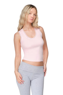Karla - Fitted V-Neck Sleeveless Top