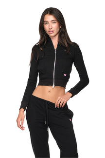 Kyla - Fitted Cropped Zip-up Long Sleeves