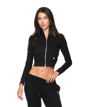 Kyla - Fitted Cropped Zip-up Long Sleeves