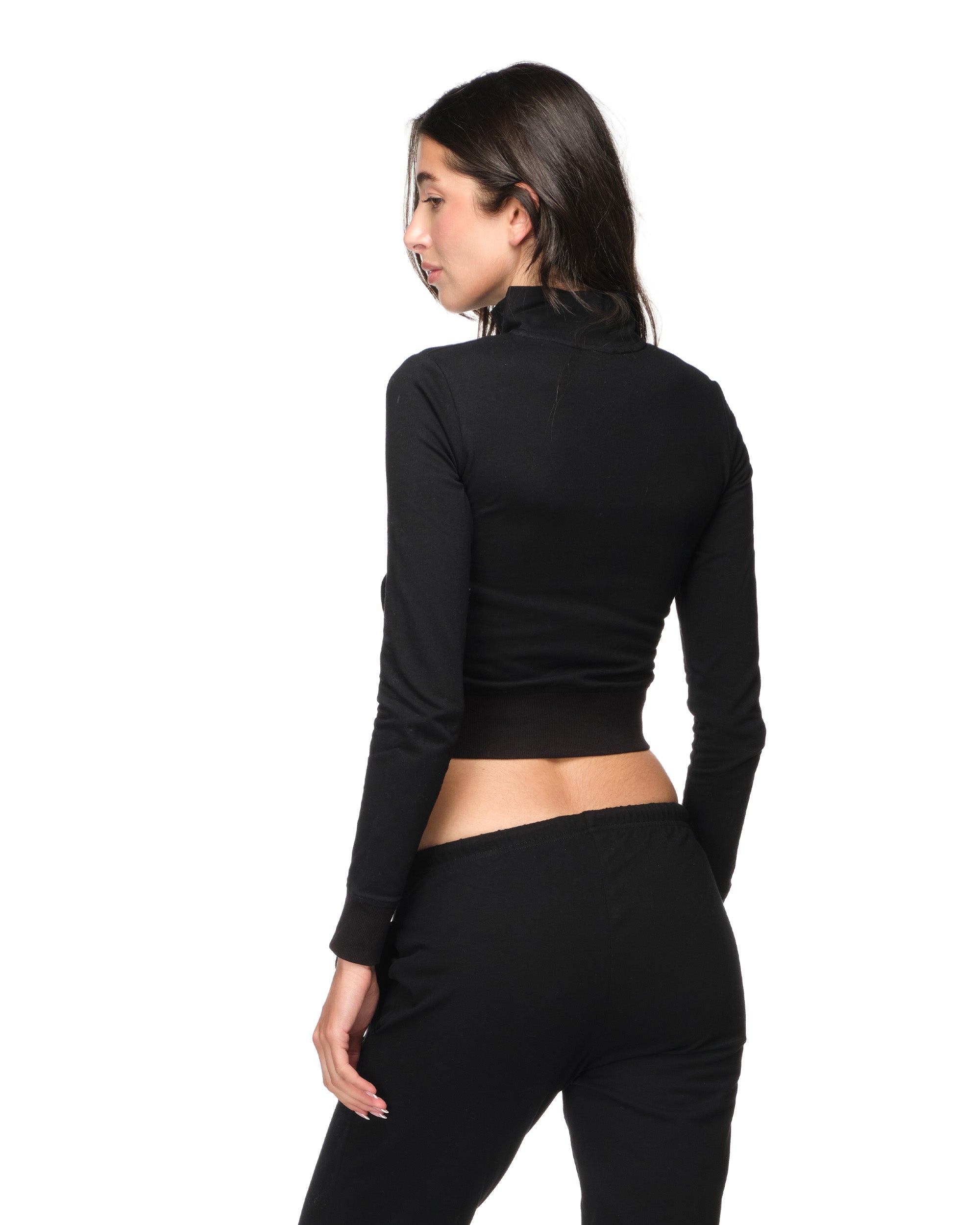 Kyla - Fitted Cropped Zip-up Long Sleeves