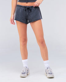 Amy relaxed fit shorts in vintage black, front view