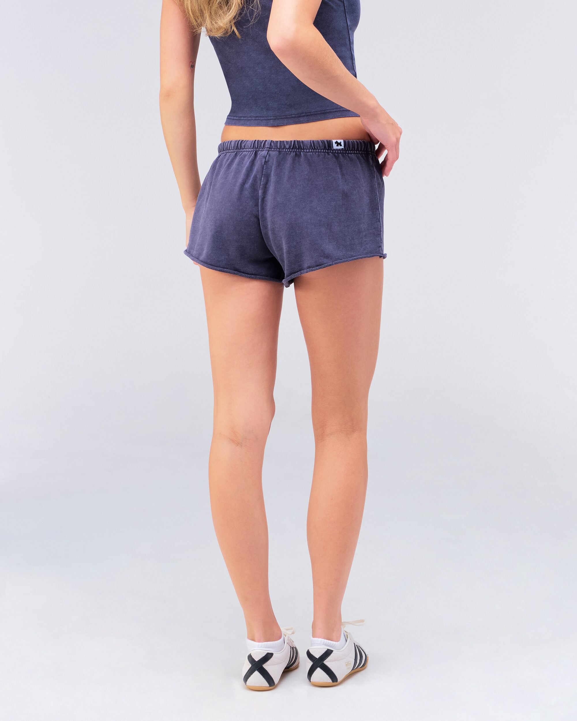 Amy relaxed fit shorts in vintage navy, back view