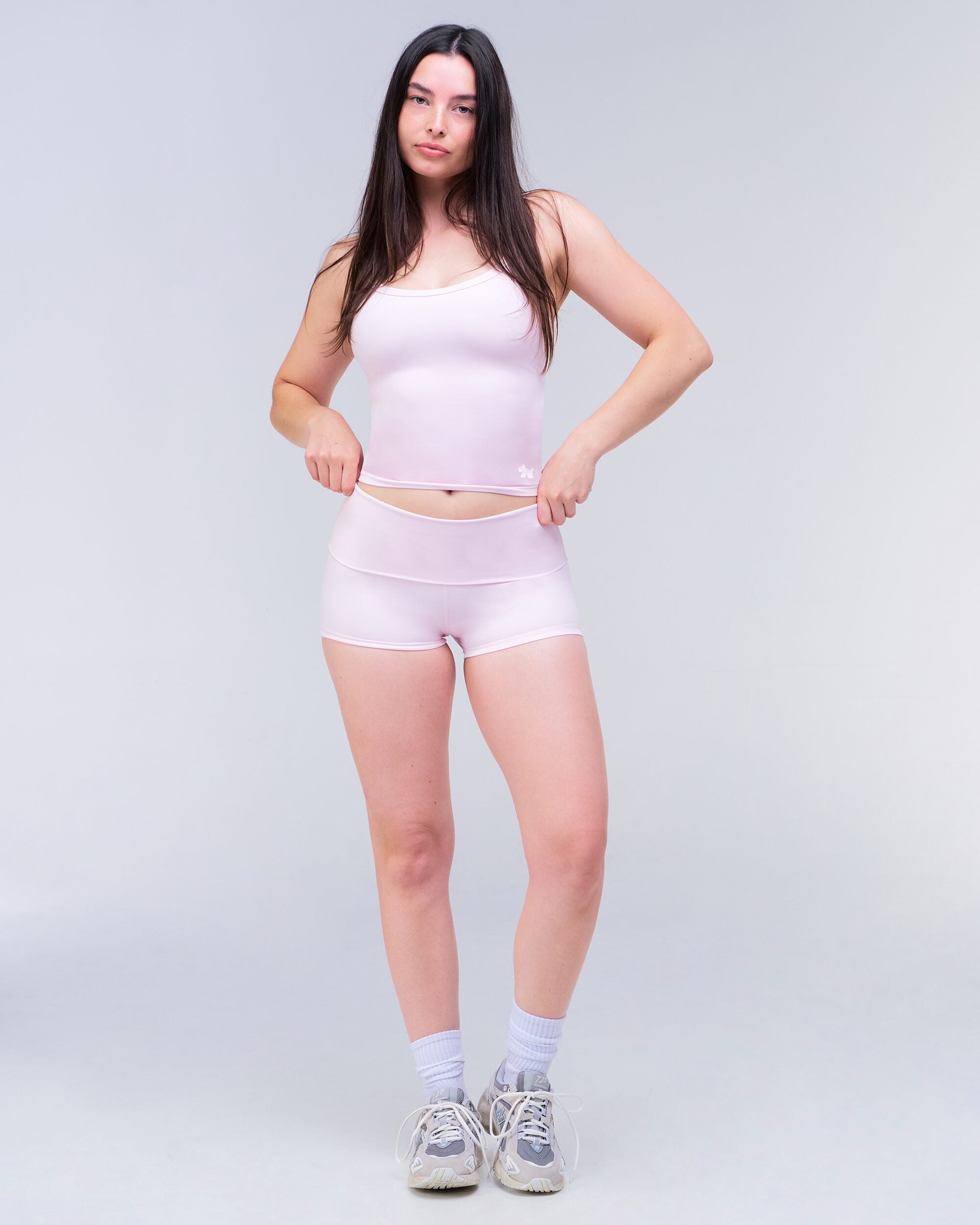 Brynn Fitted Camisole in Baby Pink - front
