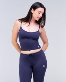 Canly Fitted V-Neck Camisole in Navy - front