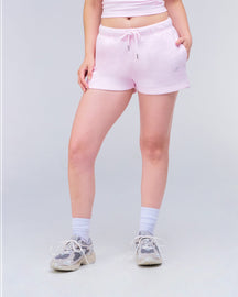 Danna Relaxed Sweat Short in Baby Pink - front
