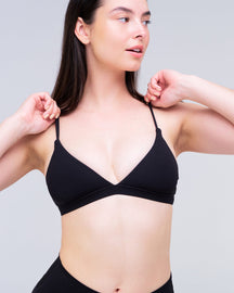 Denver Fitted Bralette in Black - front