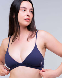Denver Fitted Bralette in Navy - front