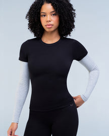 Elle - Fitted Short Sleeve Top
