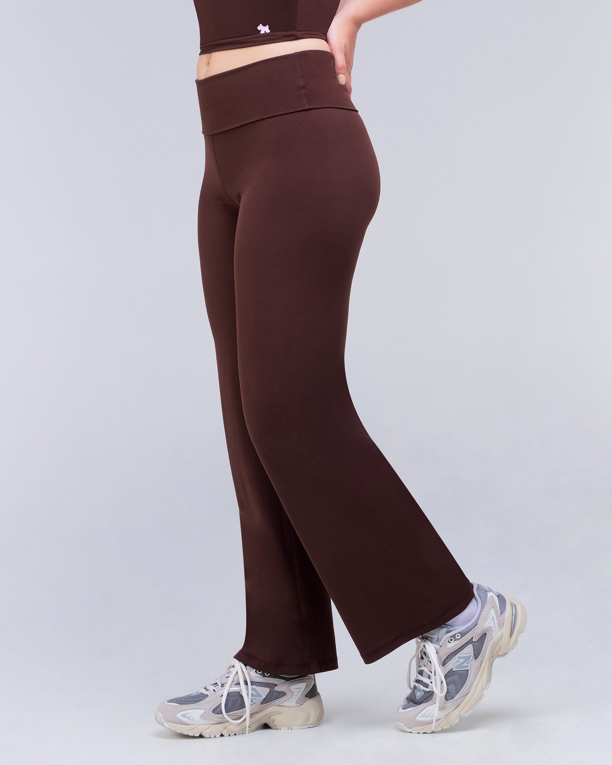 Fresh High-Rise Loose Fit Flare Pants in Auburn - side