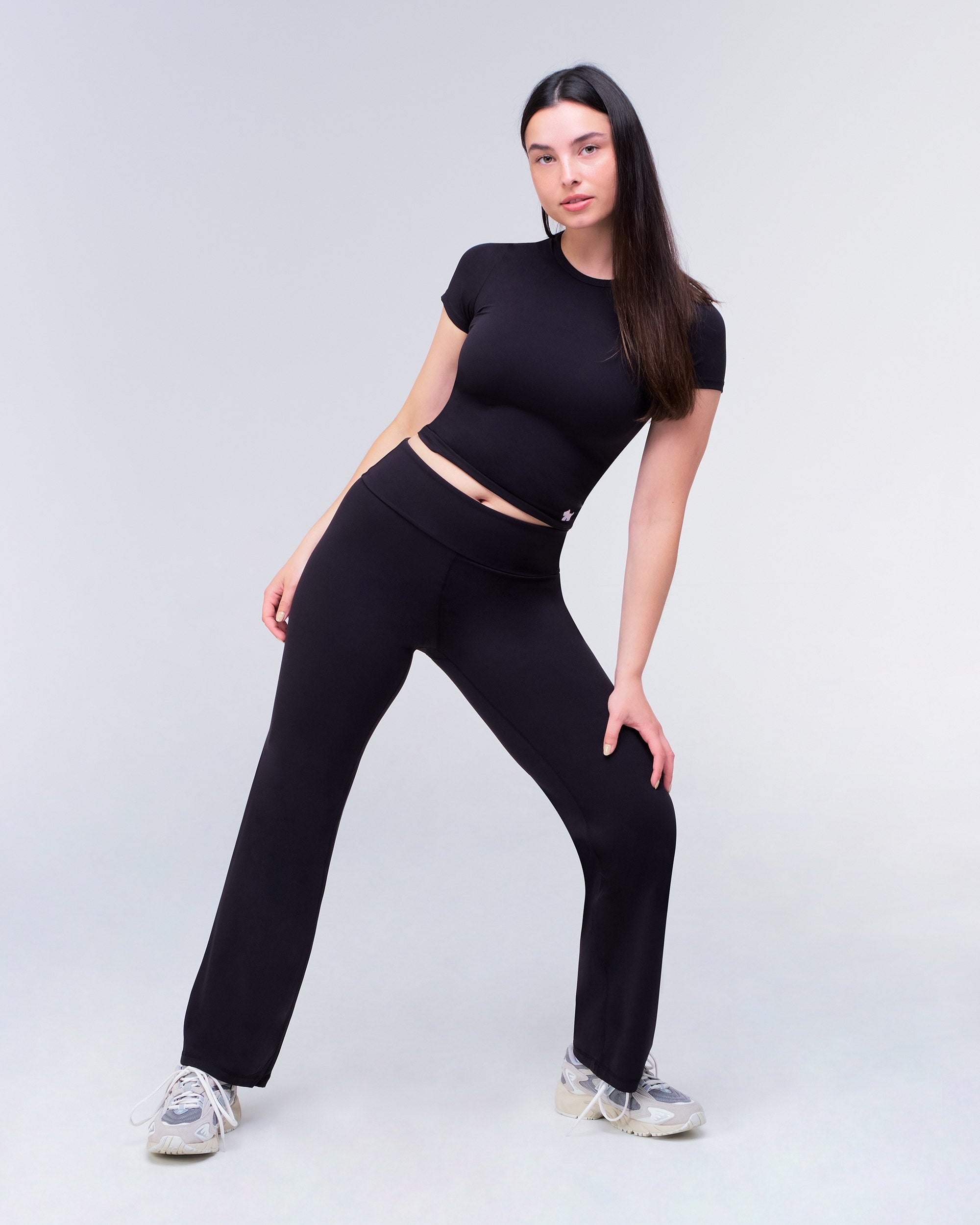 Fresh - Pantalon évasé ample taille haute à taille repliable
