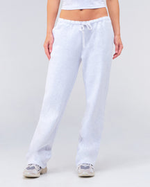 Gia Low-Rise Relaxed Fit Flared Sweatpants in Light Grey Mix - front