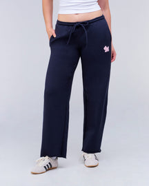 Gracie Low-Rise Oversized Flare Pants in Navy - front