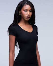 Jaycee - T-shirt ajusté à col en V