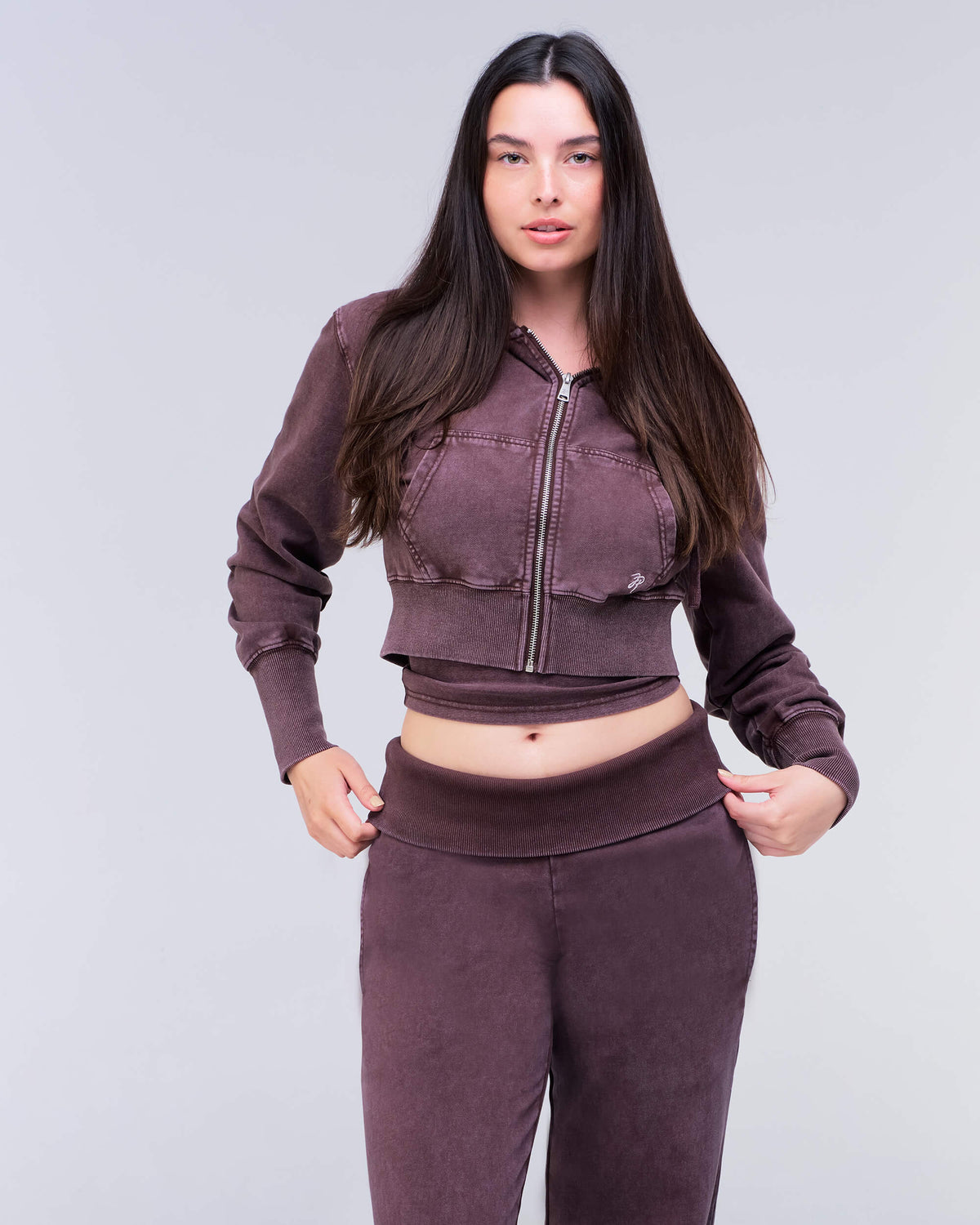 Maya - Semi-Relaxed Cropped Zip-up Hoodie