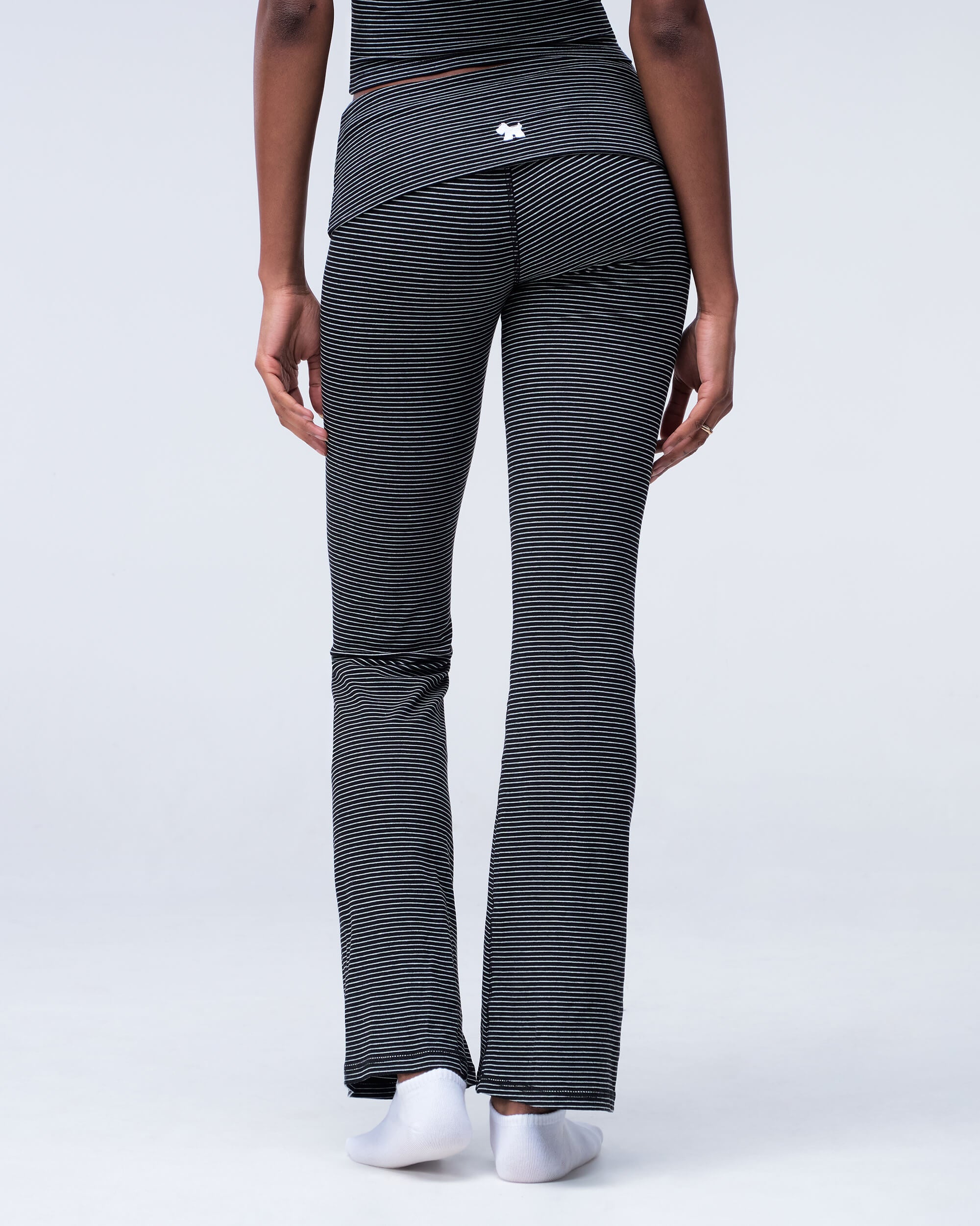 Quincy Fitted Pants with Fold-over Waistband