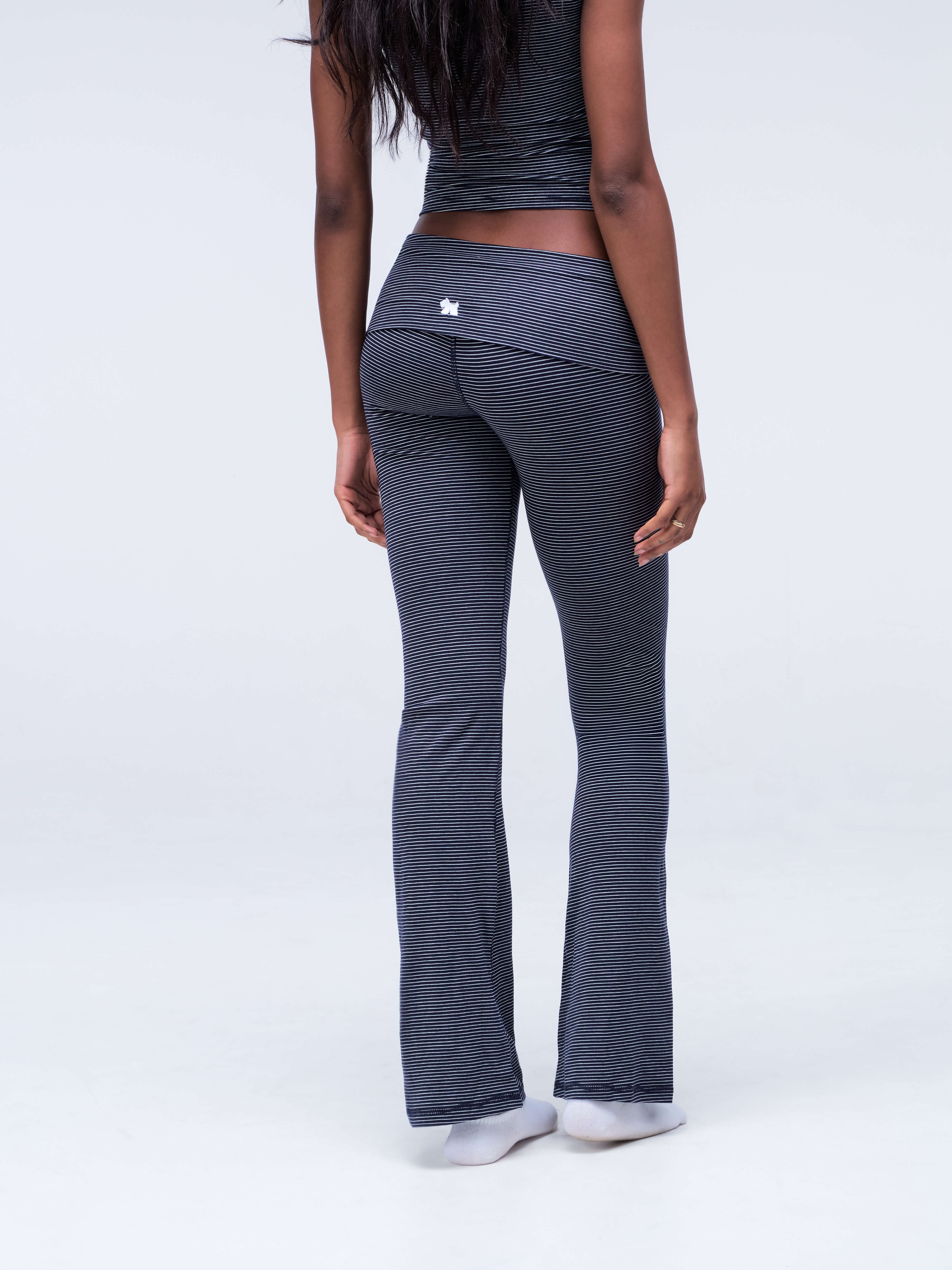Quincy Fitted Pants with Fold-over Waistband