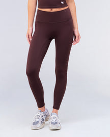 Rayne fitted leggings in auburn, front view