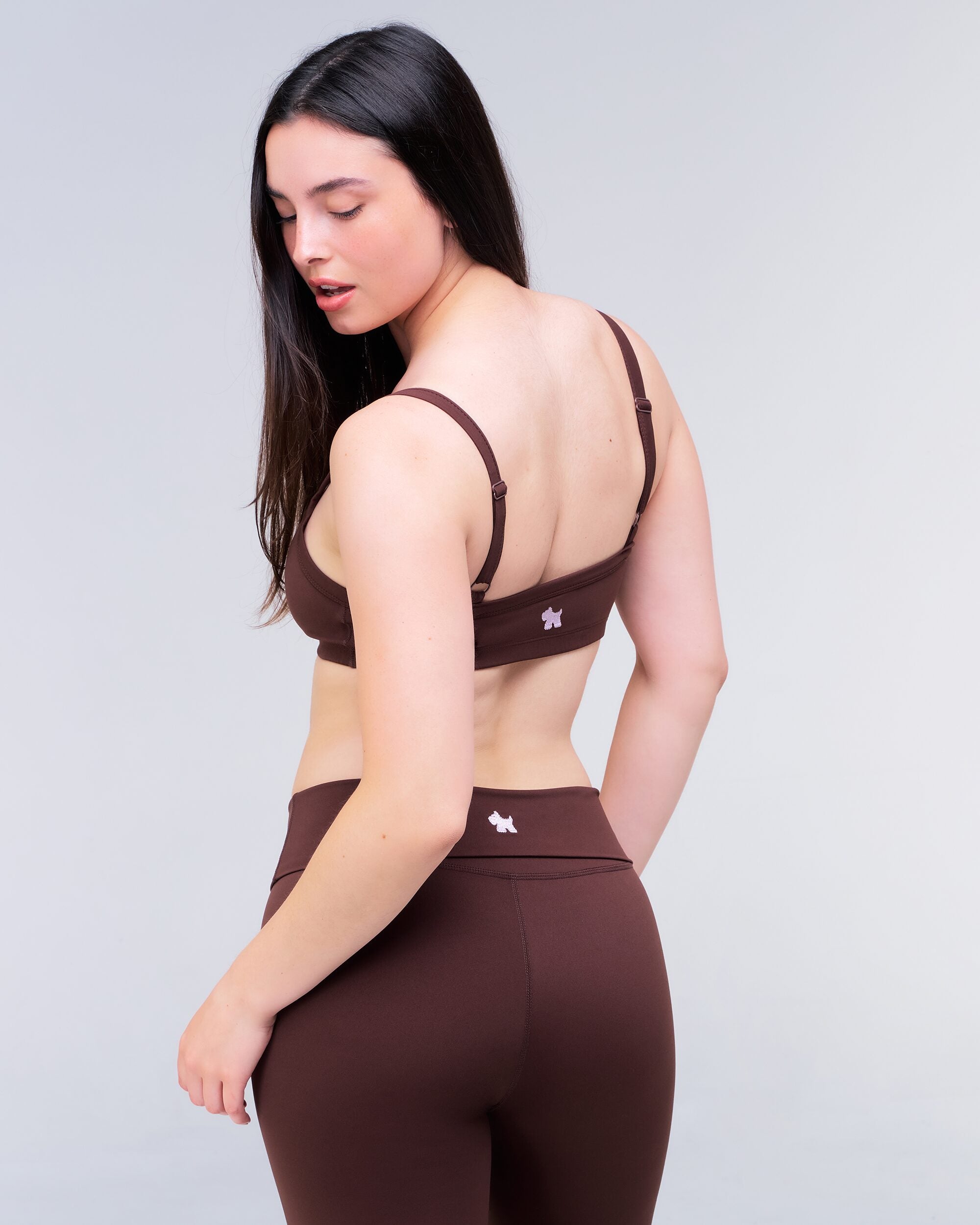 Reyna Fitted Sports Bra in Auburn - back