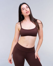 Reyna Fitted Sports Bra in Auburn - front view