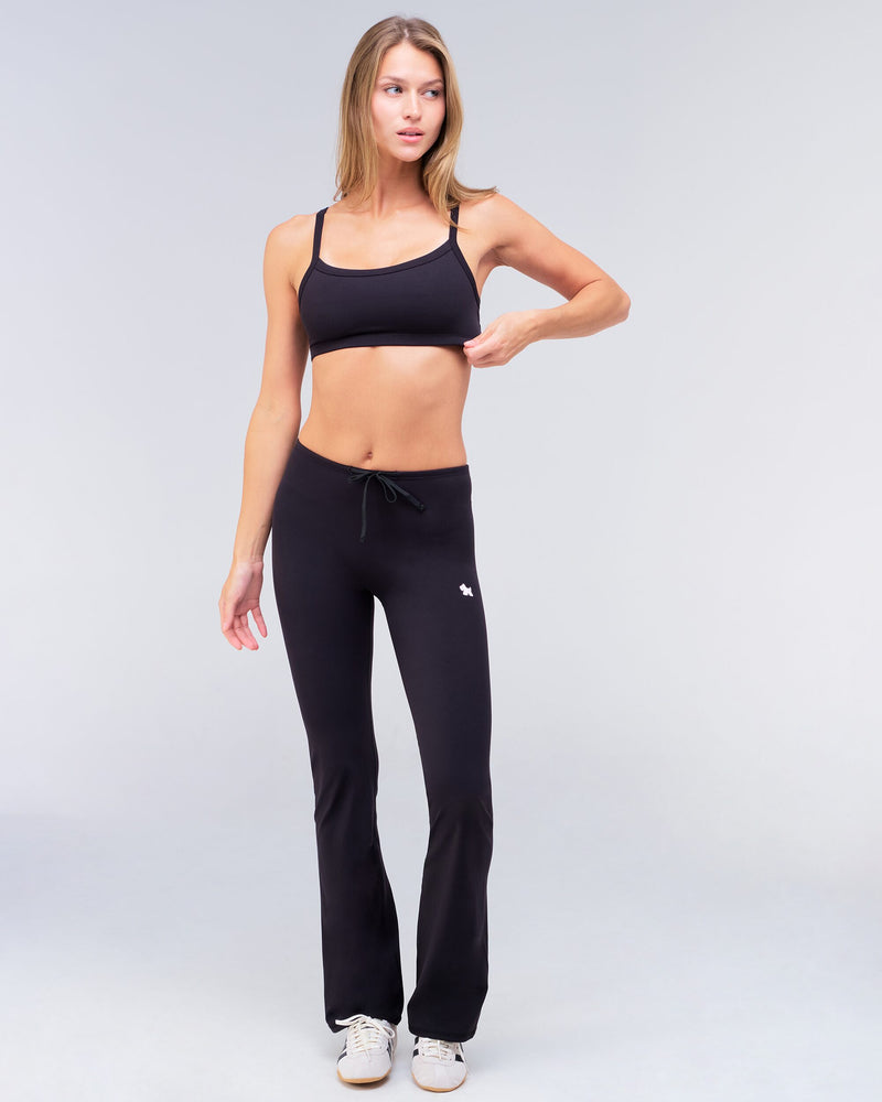 Reyna Fitted Sports Bra in Black - full look