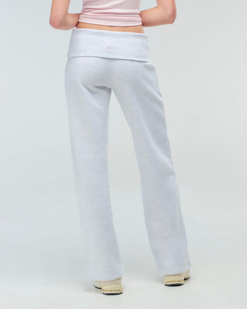 Naya - Low-Rise Loose Fit Pants with Fold-over Waistband