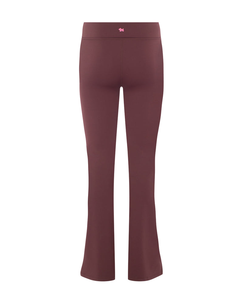 Ocean - Fitted Wide-Leg Pants with V-Back Waistband