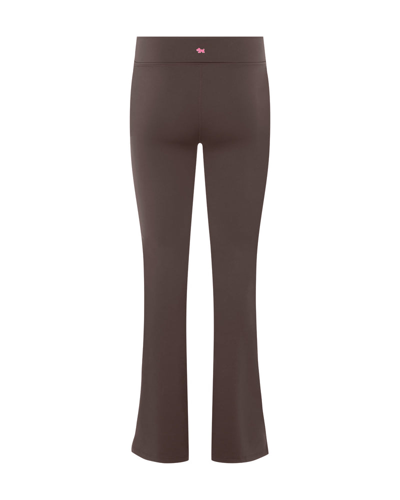 Ocean - Fitted Wide-Leg Pants with V-Back Waistband