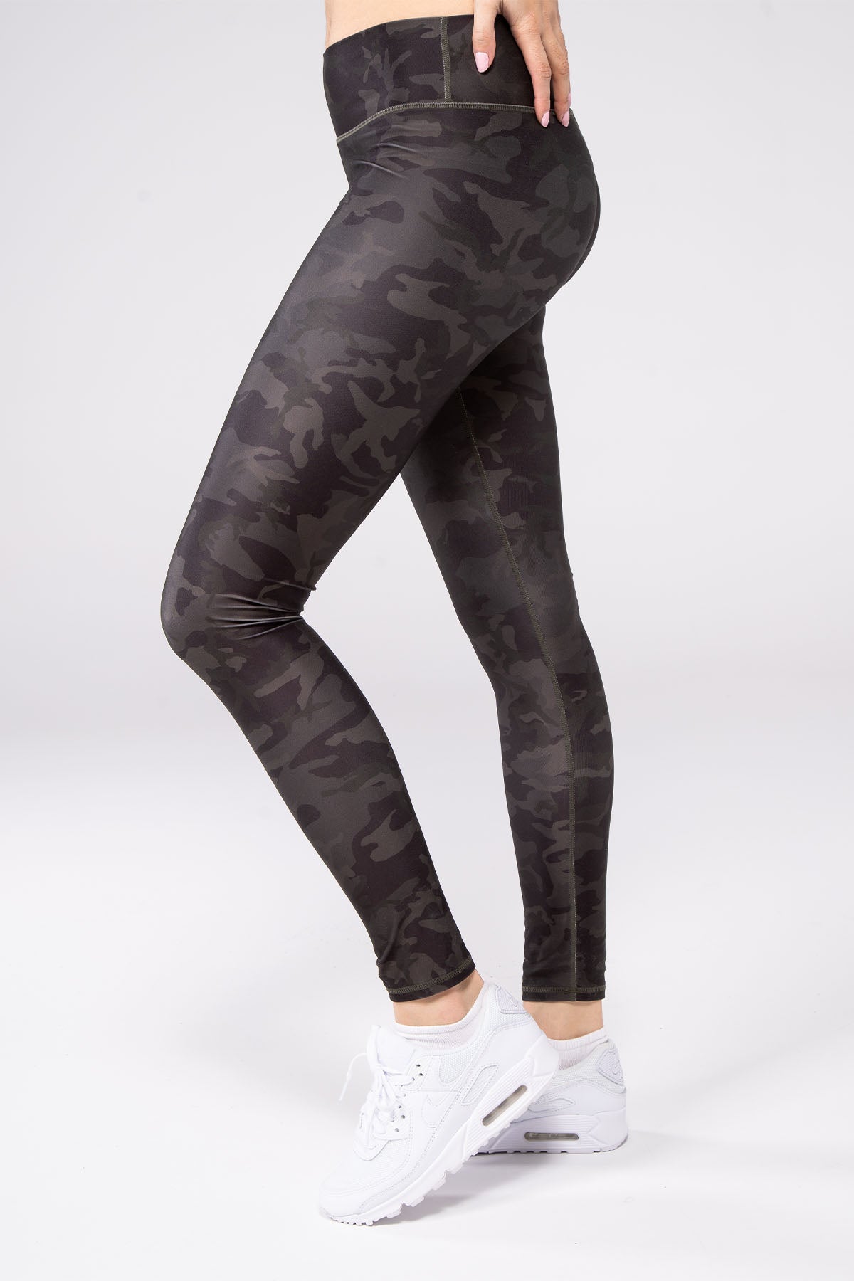 Metallic camo store leggings