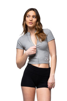 Julian - Mock Neck Top with Full Zipper